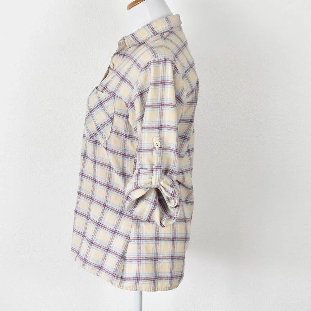Vintage 70s Levi's Plaid Button Front Shirt - M - Picture 7 of 13